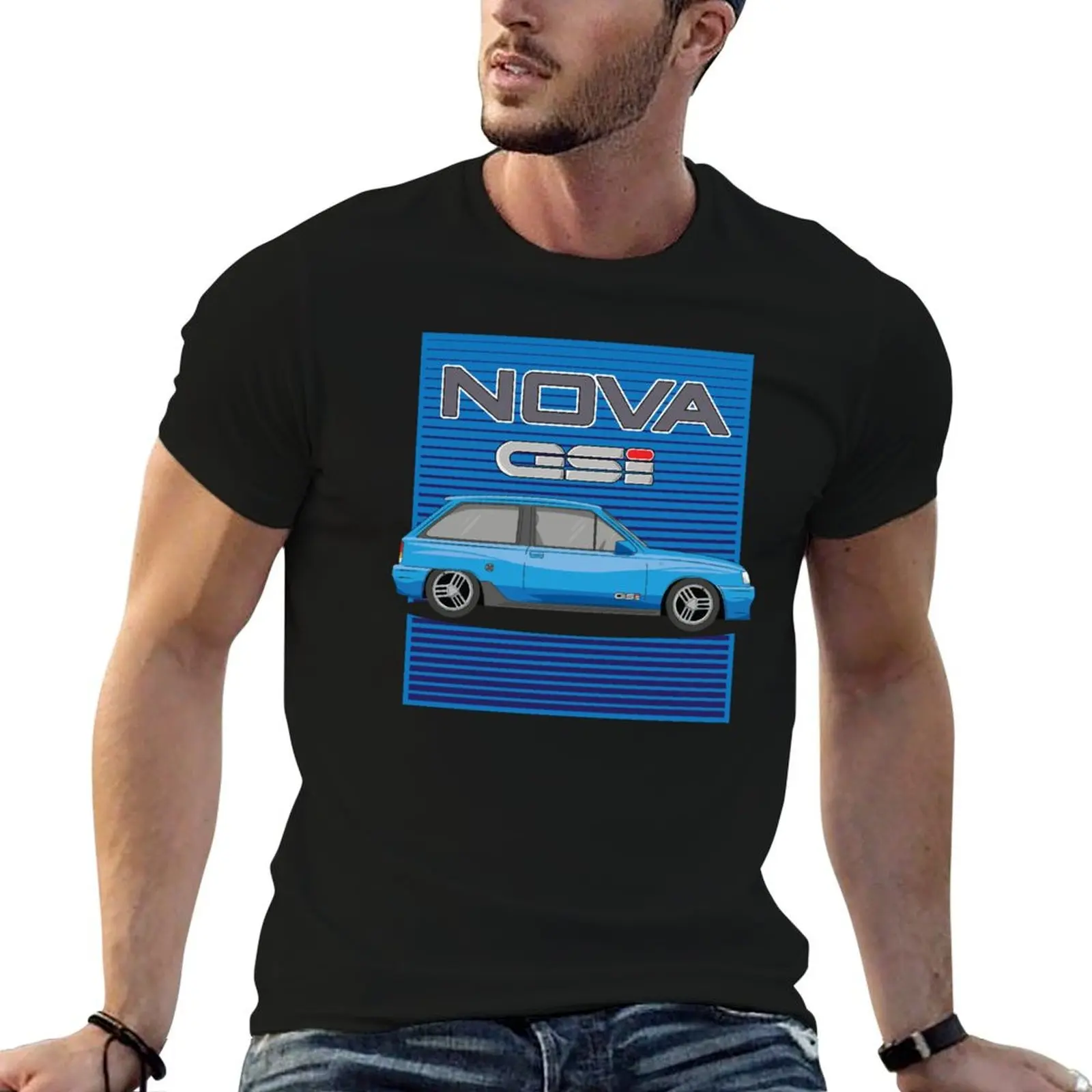 Vauxhall Nova GSI Graphic - Sticker - Photograph - Art work Display on Wall, Office, Garage T-Shirt Casual Everyday Wear T-Shirt