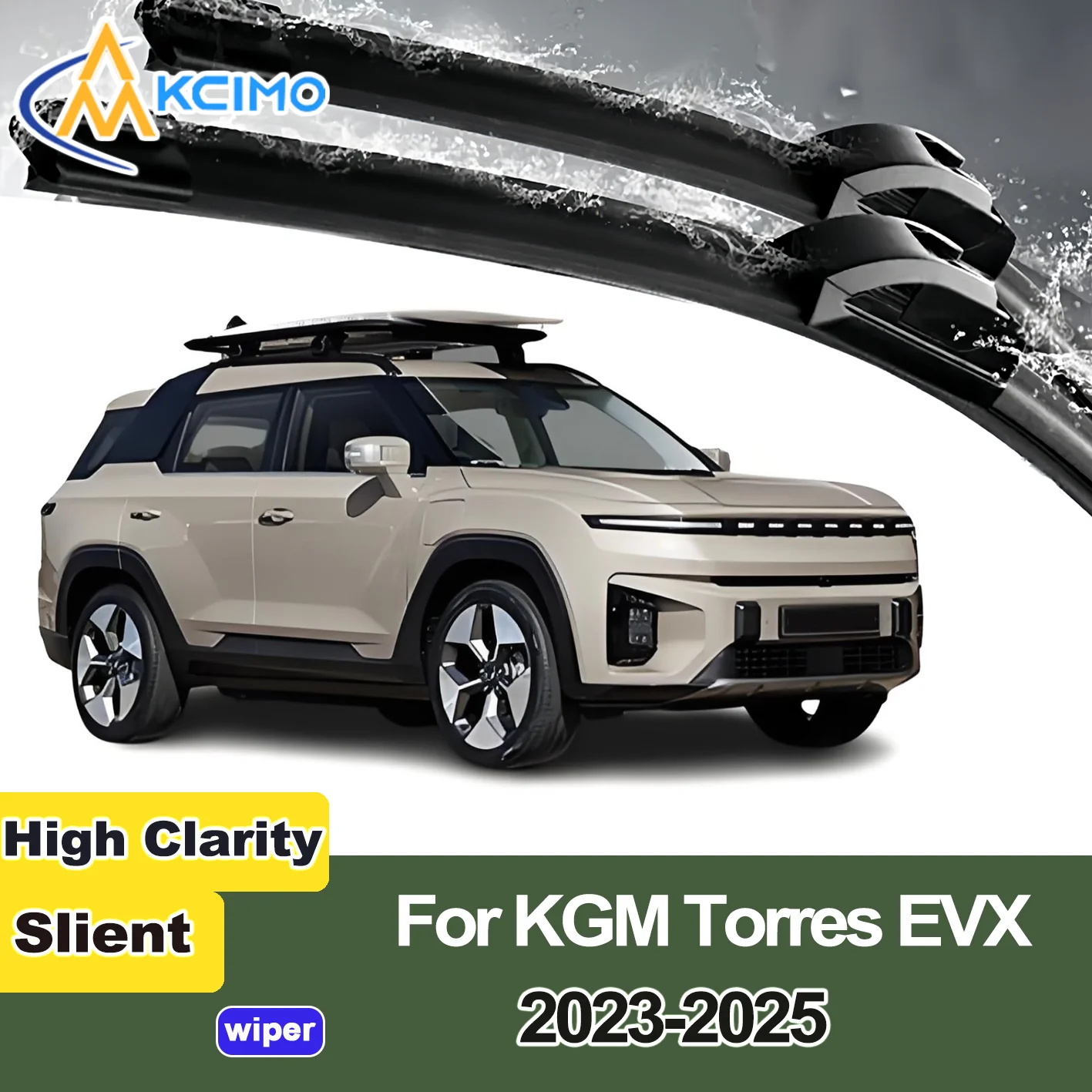

KCIMO 2PCS New Wiper Blades for KGM Torres EVX 2023-2025 Front Windshield Auto Wipers Blade Accessories 2025 2024 2023 Year