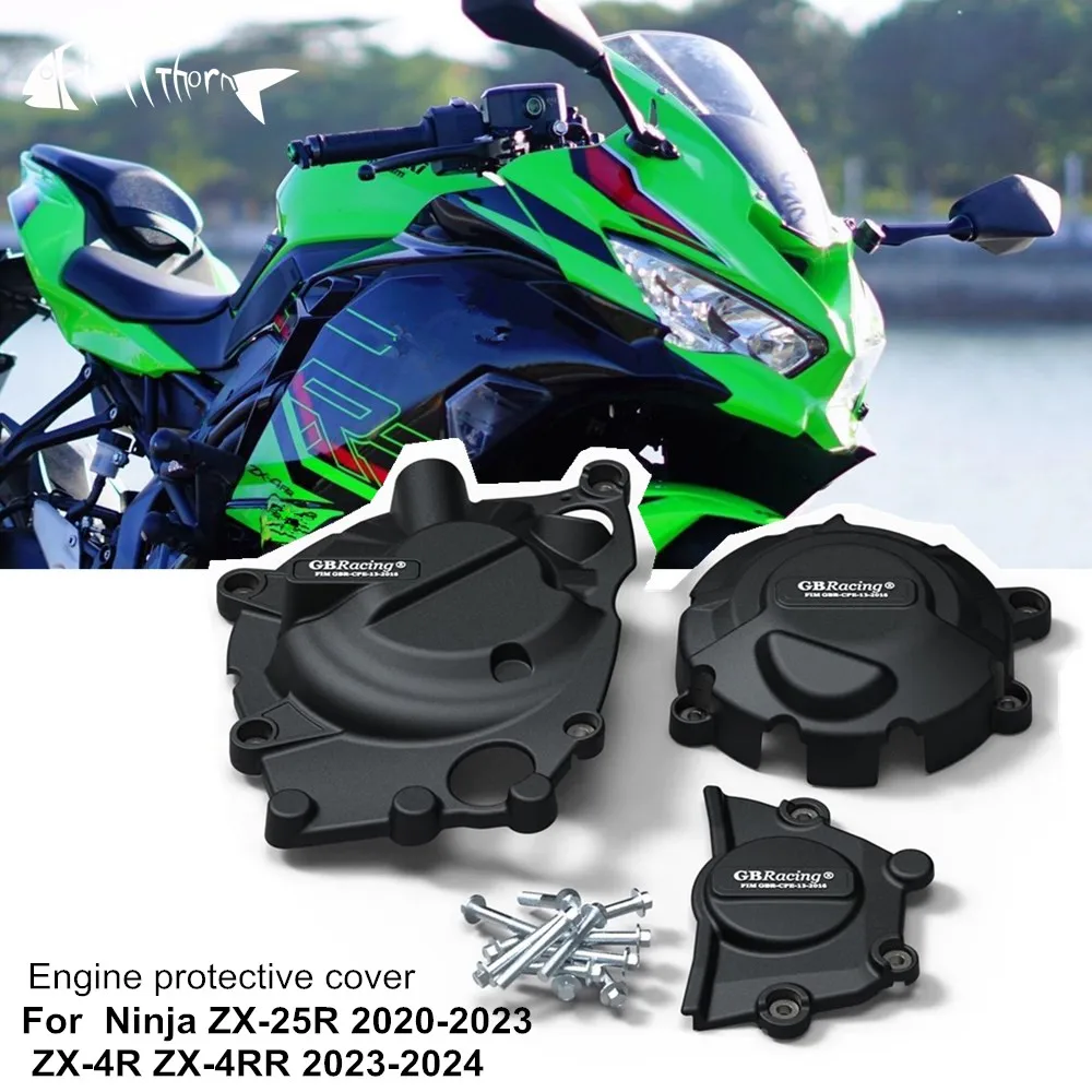 

Motorcycle Engine Cover Set Engine Protection Cover For Kawasaki Ninja ZX-4R ZX-4RR ZX 4R ZX 4RR 2023-2024 ZX-25R 2020-2023