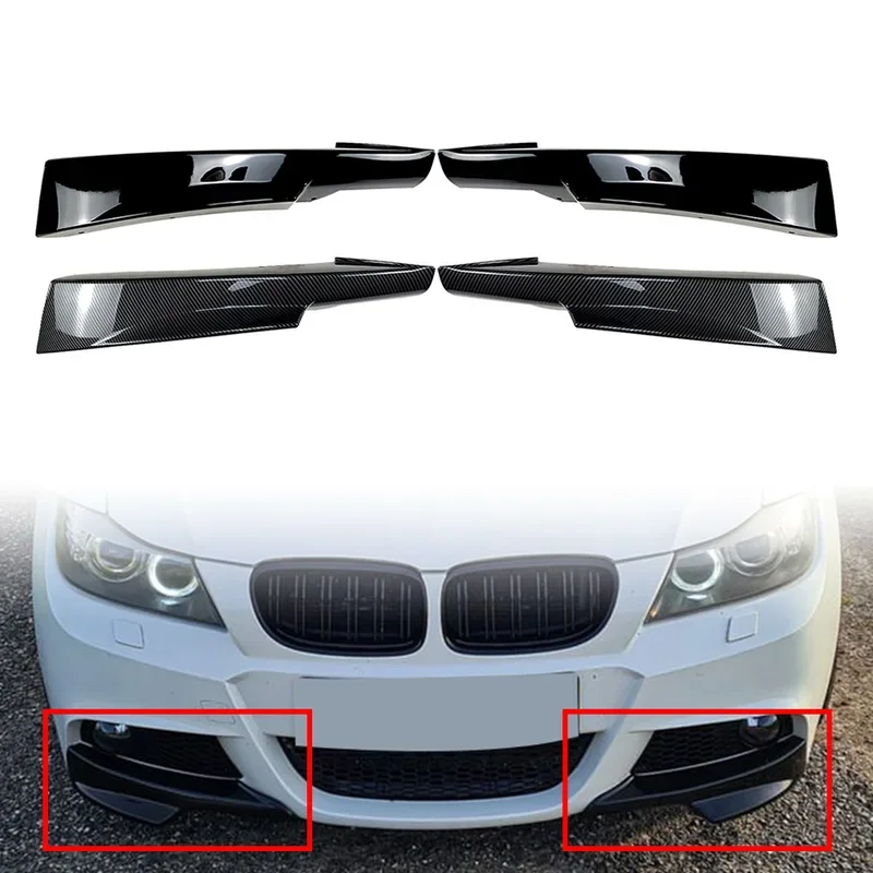 

Car Front Bumper Lip Corner Splitters Spoiler Trim Decoration Fit For BMW E90 E91 LCI M-Tech 3-Series 2009 -2011 2012 2013