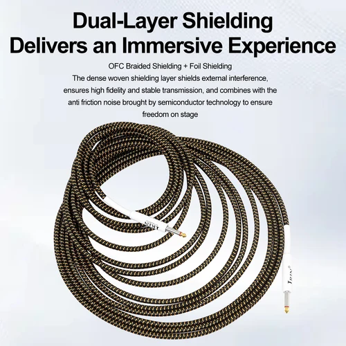 Imagen 2 del producto Cable de Guitarra IRIN de 3M/6M/10M, Cable de Audio con Conector de 6.5mm, Línea de Reducción de Ruido, Cable de Audio para Bajo, Guitarra Eléctrica, Accesorios y Piezas
