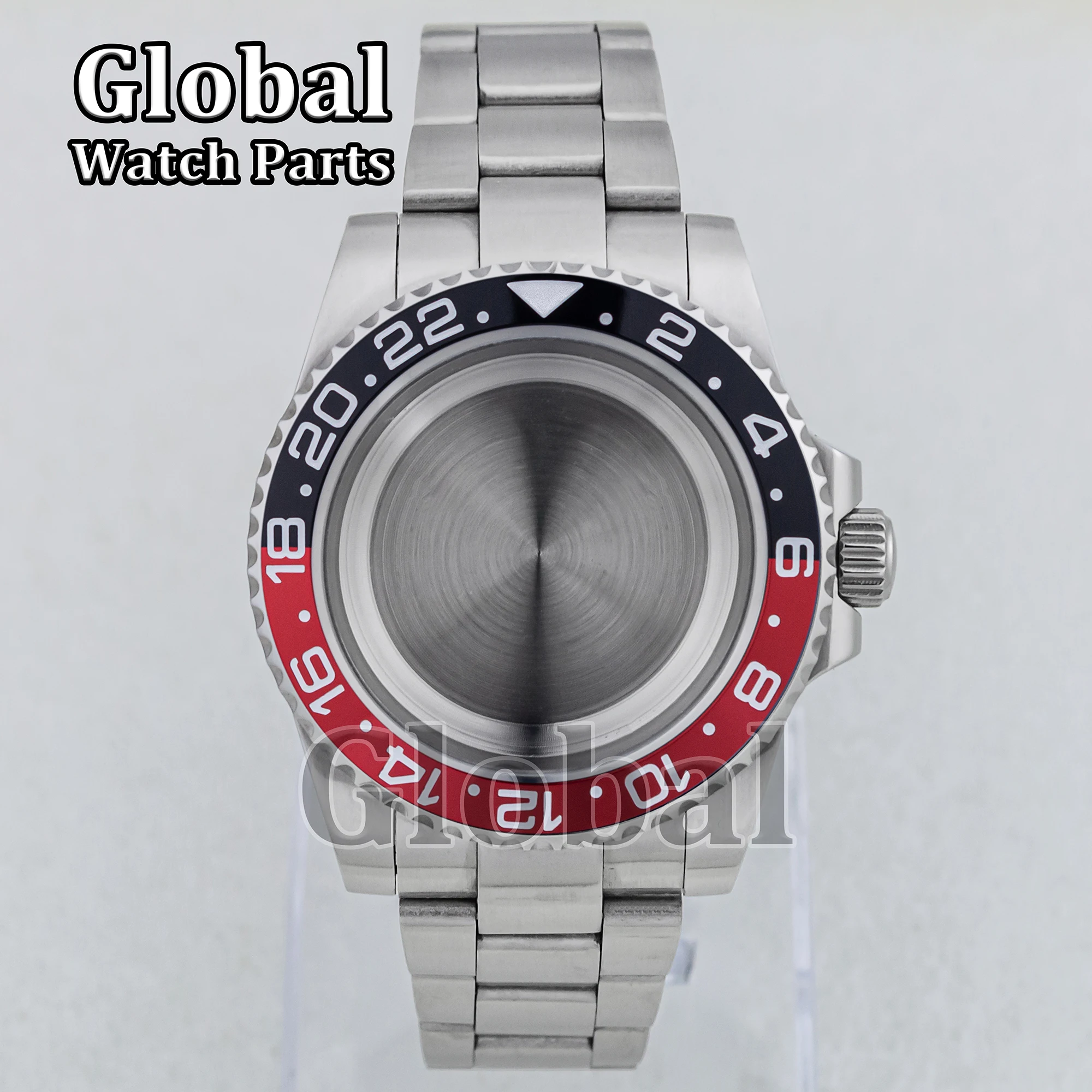 NH35 حافظة ساعة من الفولاذ المقاوم للصدأ لـ SUB GMT حزام سفلي صلب من زجاج الياقوت تعديل ملحقات الساعة تناسب حركة NH36