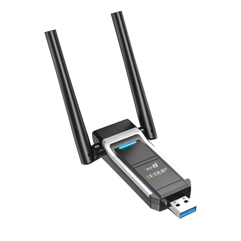 

EDUP AX1800M USB WIFI 6 адаптер 802.11Ax для ПК, USB 3.0 Wifi ключ 5 ГГц/2,4 ГГц с высоким коэффициентом усиления беспроводной сетевой адаптер