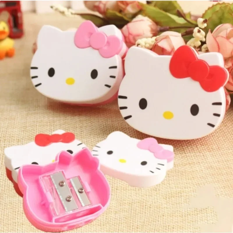 Kawaii Sanrio Hello Kitty Anime Figure Pencil Sharpener Hand Crank Pencil Sharpener Student Stationery School Supplies kid gifts