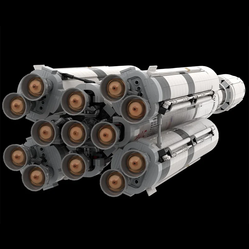 5369 деталей MOC Saturn V MLV-25L, трехступенчатая космическая модель, строительные блоки, идея для демонстрации, коллекция для сборки своими руками, образовательный конструктор.