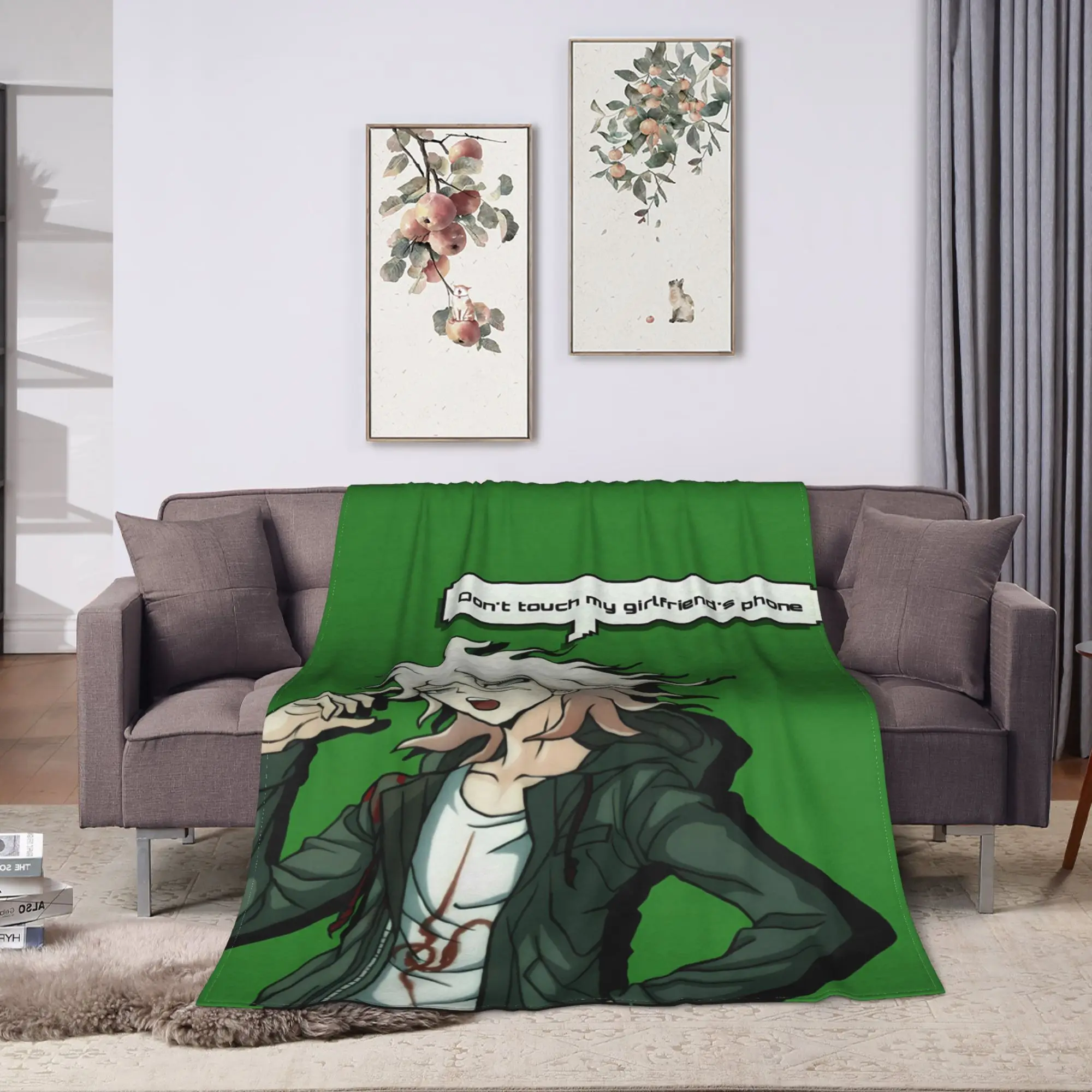 Super Soft Blanket Camping Nagito Komaeda The Ultimate Throw Blanket  Flannel Bedspread For Bedroom Funny Sofa Bed Cover