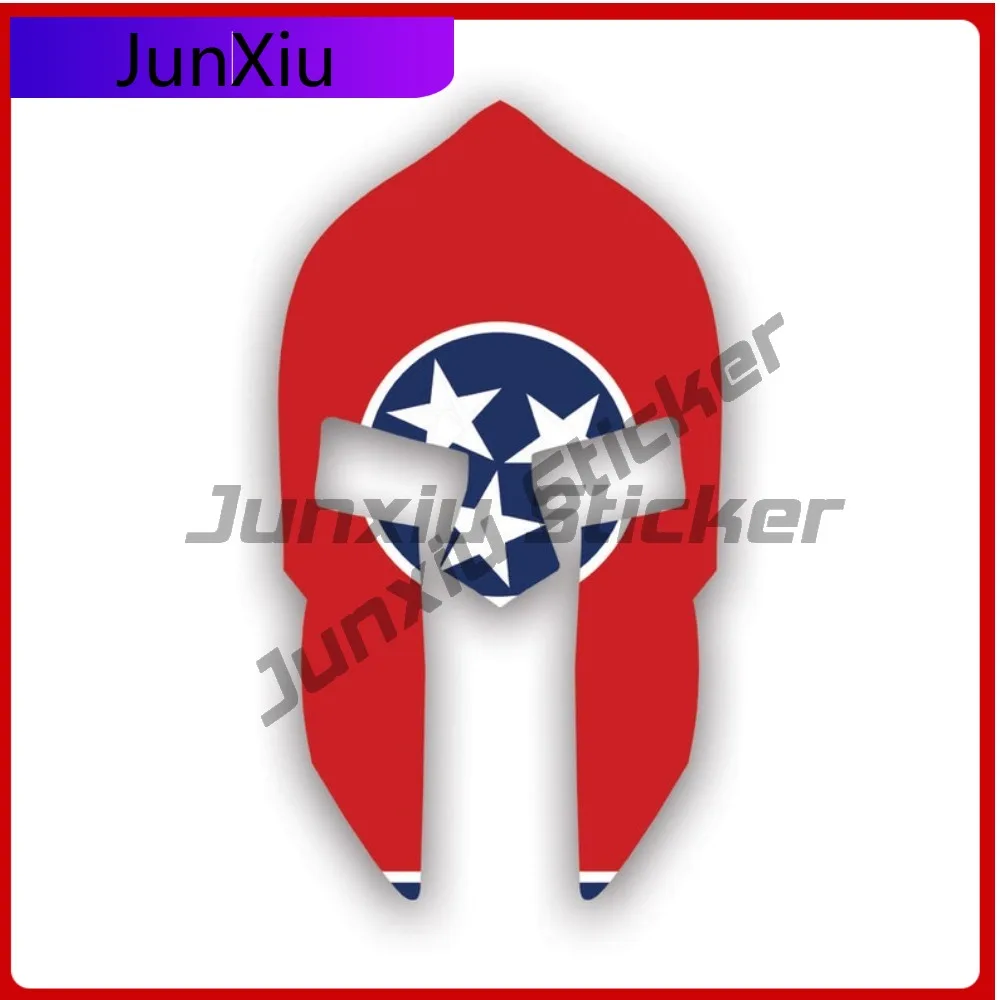 

Tennessee Flag Spartan Helmet Sticker Waterproof Anime Car Waterproof Vinyl Decal For Door Trim Protection Unique Sticker Fun