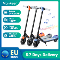 Mankeel MK029 Electric Scooter, 6.5'' Foldable E-Scooter for Kids Ages 6-12, 110W Max 14KM/H 5-8KM Range, Folding E-Scooter