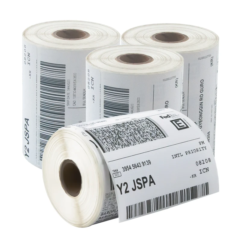 LKX 4x6 Inch 450sheets Thermal Labels Printer Shipping Labels All-Purpose Label Paper Sticker Self-adhesive Waterproof Oil-Proof