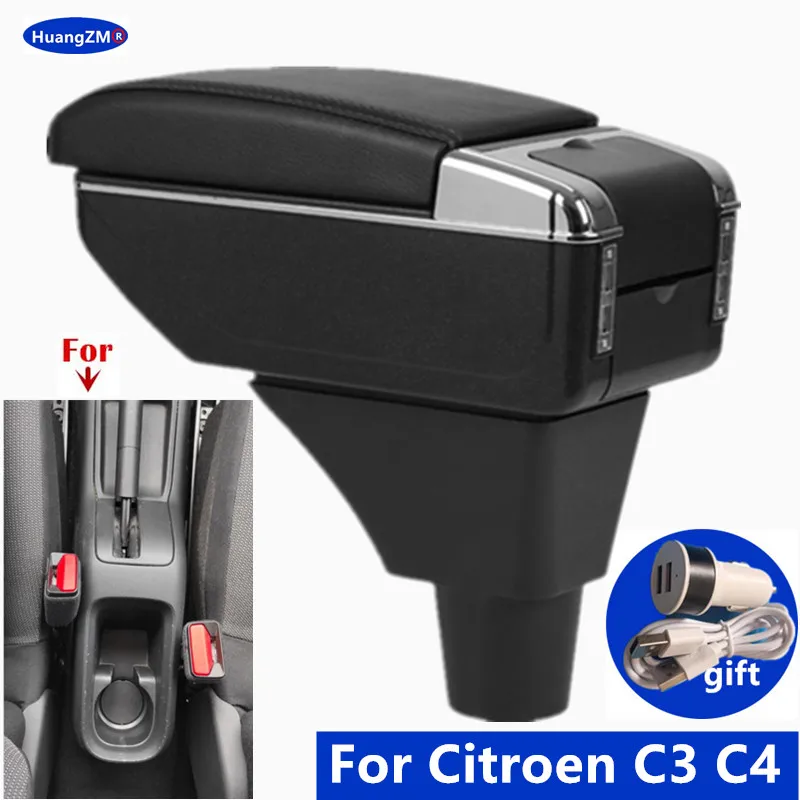 For Citroen C3 C4 Armrest Box For Citroen C3 C4 Car Armrest box Storage box Interior Dedicated Retrofit parts Car Accessories