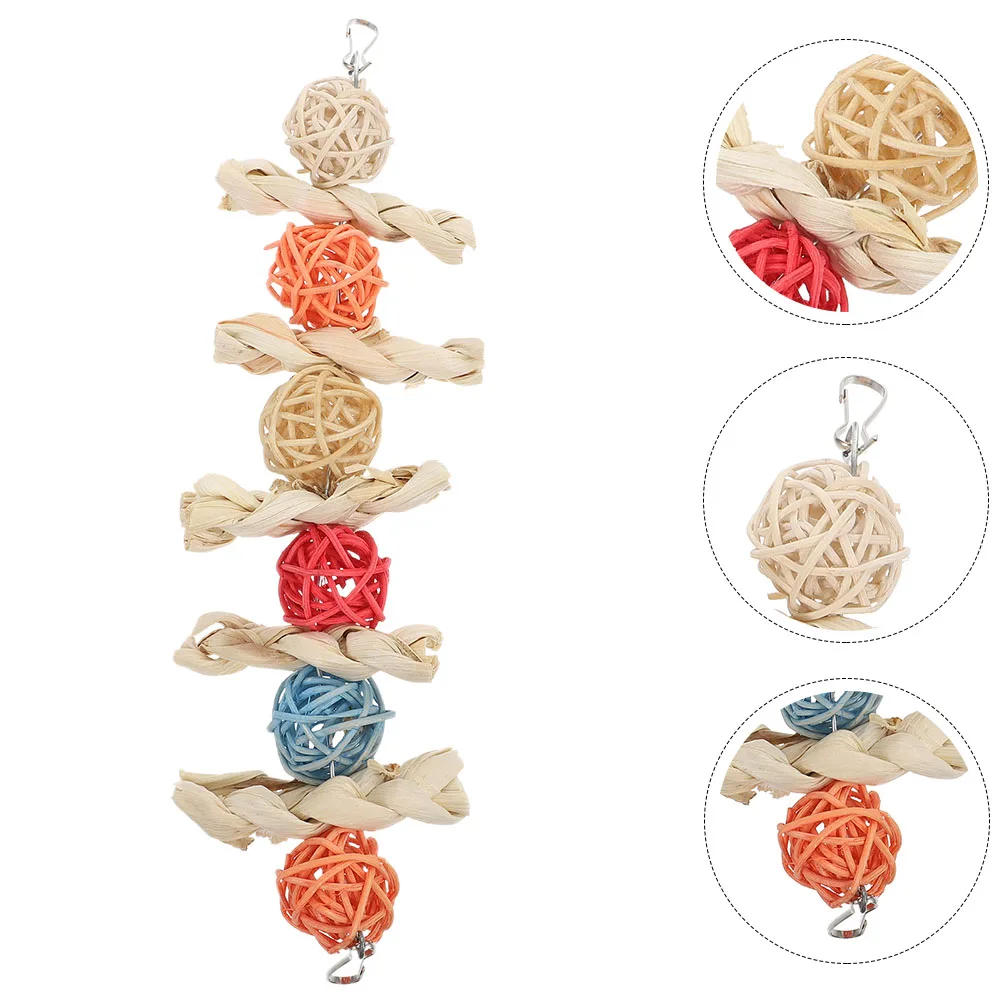 

Natural Bunny Molar String For Rabbit Guinea Pig Small Hamster Decorative Household Chew Plaything Pet Supply Grinding Hanging