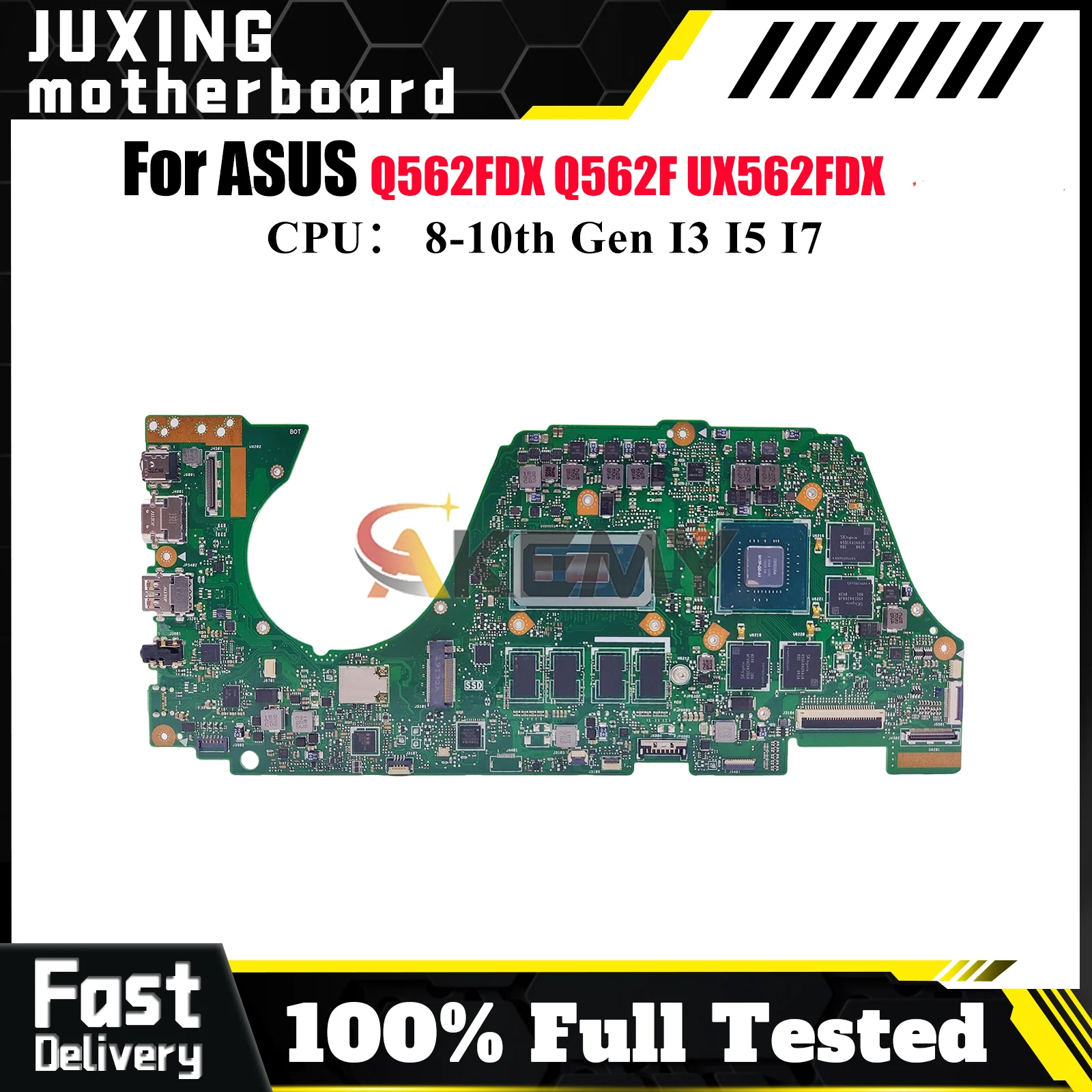 

UX562FDX Laptop Motherboard For ASUS ZenBook UX562 Q562F UX56IQ Q562FDX Notebook Mainboard With I3 I5 I7 CPU 100% tests OK stk