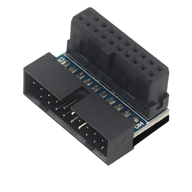 

10Pcs Desktop Computer Main Board USB3.0 19P20P Upright Plug Pin Seat Turns 90 Degrees To Turn Elbow, Installed Wiring Device