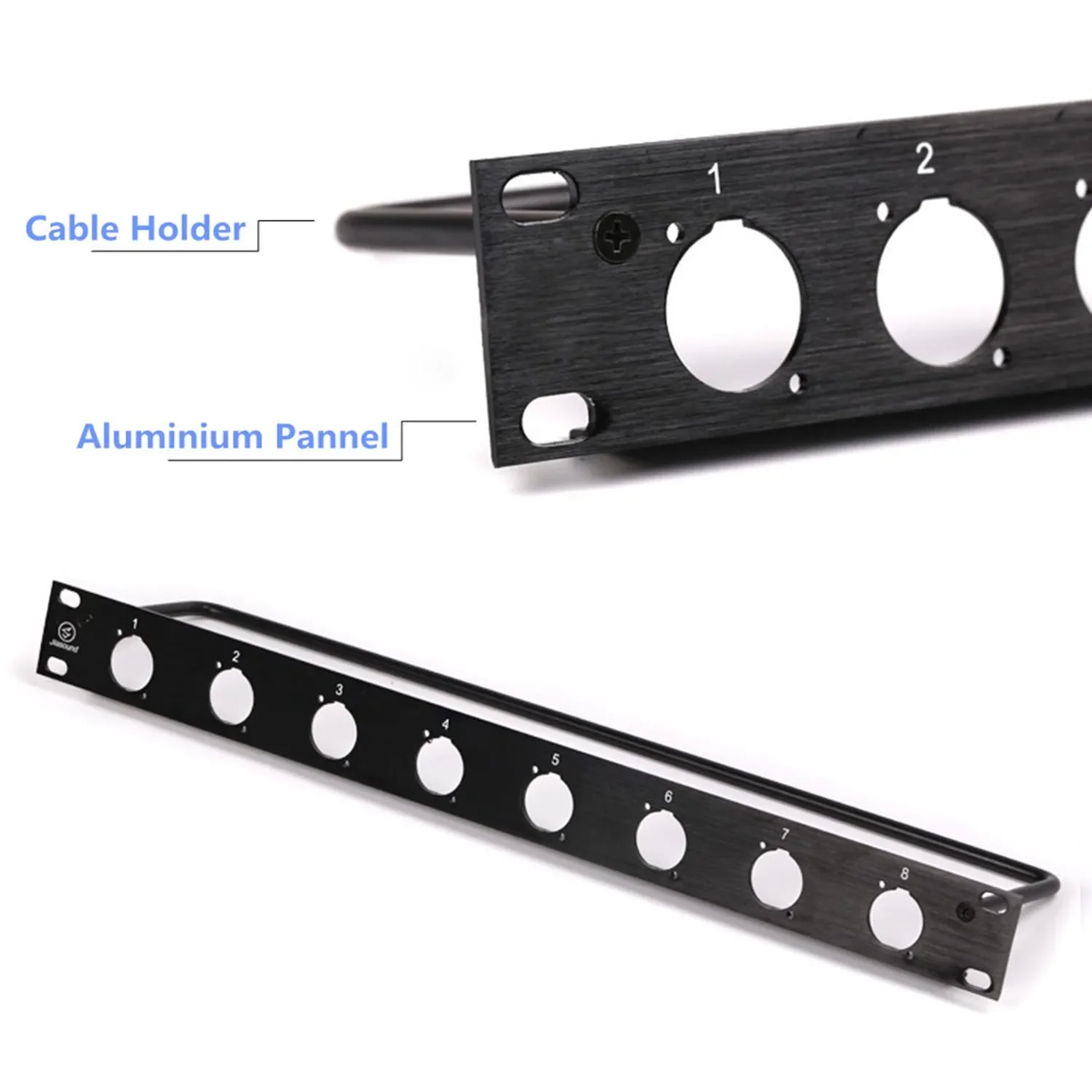 1U 2U Rack Patch Panel 4 8 12 16 Way 1U 2U 24Way XLR USB Fiber Type C SDI 6.35 Combo ST-8mp Cat6 D Type Panel