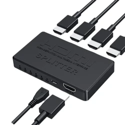 4x1 HDMI-compatible Video Switcher HD 4K Splitter 1 in 4 out Switch 2x1 HUB Adapter For PS4 Laptop Monitor Projector