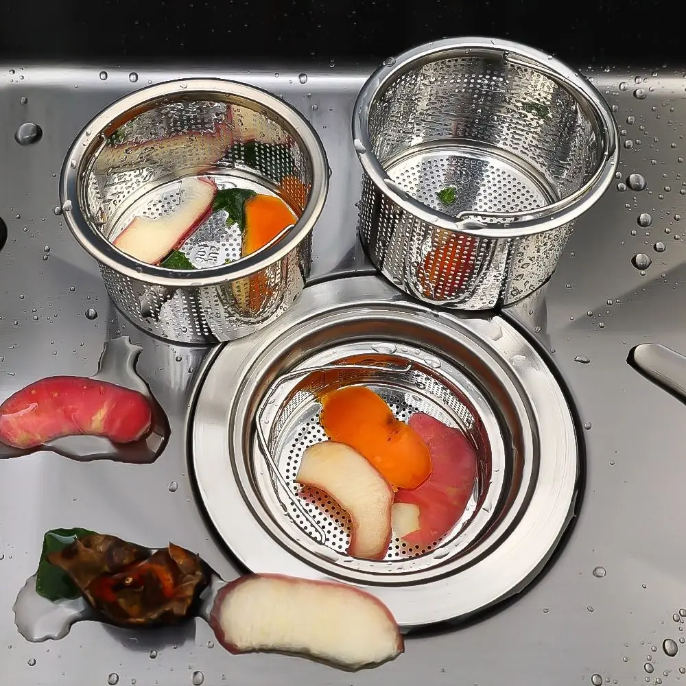 Stainless Steel Sink Strainer Protection Against Clogging Drain Hole Filter Mesh Drain Cover Cover Drain Hole Food Catcher