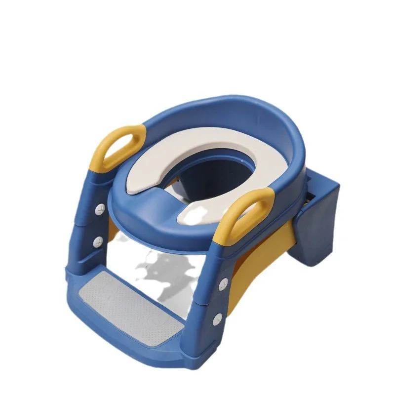 Imagem -05 - Dobrável Baby Pot Toilet Seat Boy Potty Assento de Treinamento com Step Stool Escada para Bebês Meninos Panéis de Viagem Banheiro Portátil wc