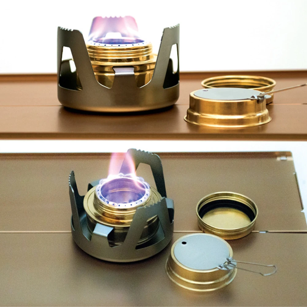 Camping Portable Mini Alcohol Stove Burner Adjustable Firep…