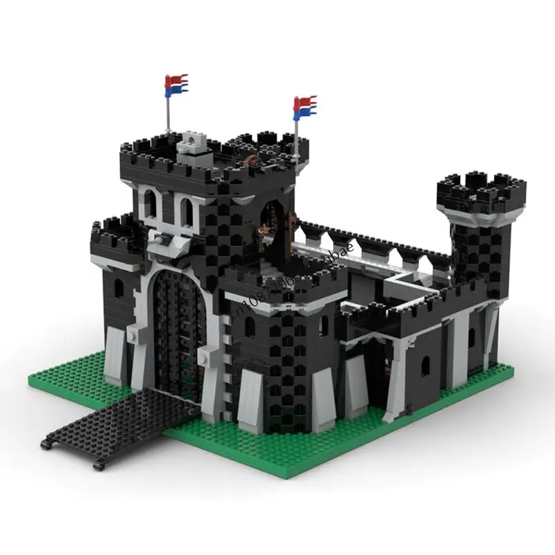 

Новый 3514 шт. Moc европейский средневековый вид на улицу Deluxe 1988, модель черного замка, креативные идеи «сделай сам», детские игрушки, подарки на день рождения, блоки