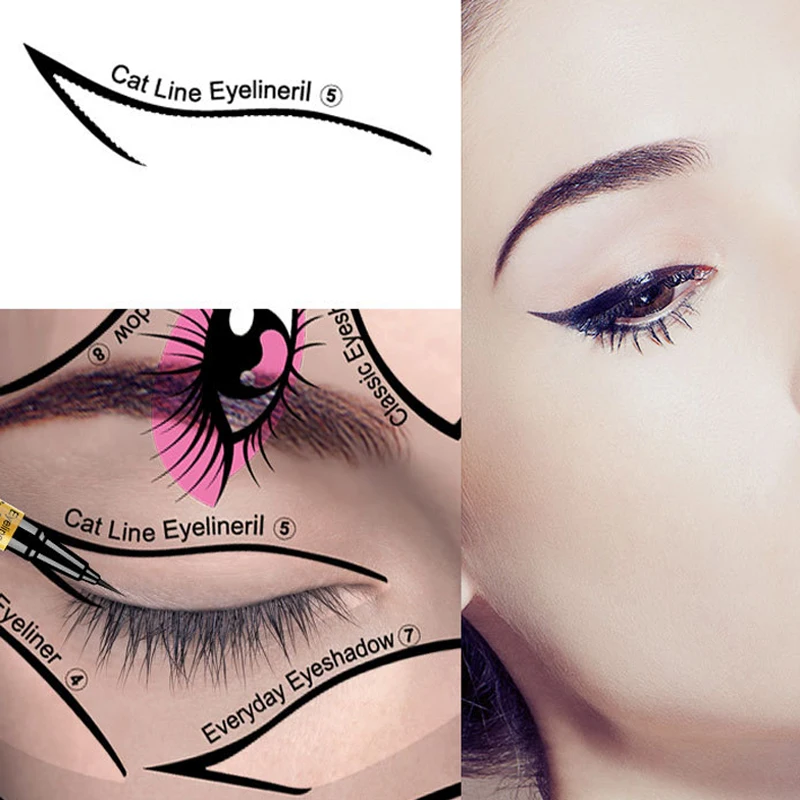 Multifunctional Eyeliner Eyeshadow Stencil Eye Makeup Template Transparent Eyeliner Card Makeup Tool