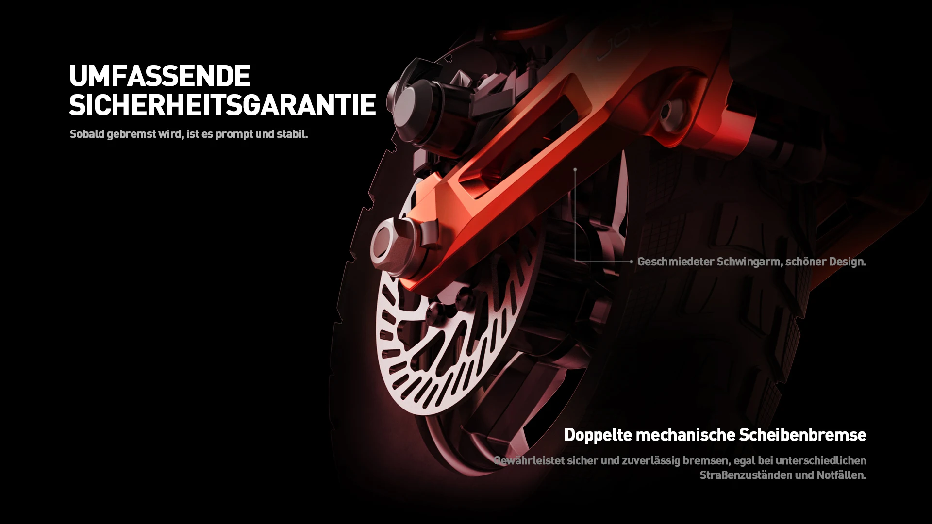 JOYOR T6E PRO（ABE) Elektroroller für Erwachsene, 48V26AH Akku, E-Mountain-Scooter, 10 Zoll Offroad-Reifen, faltbarer E-Scooter – Detail 5