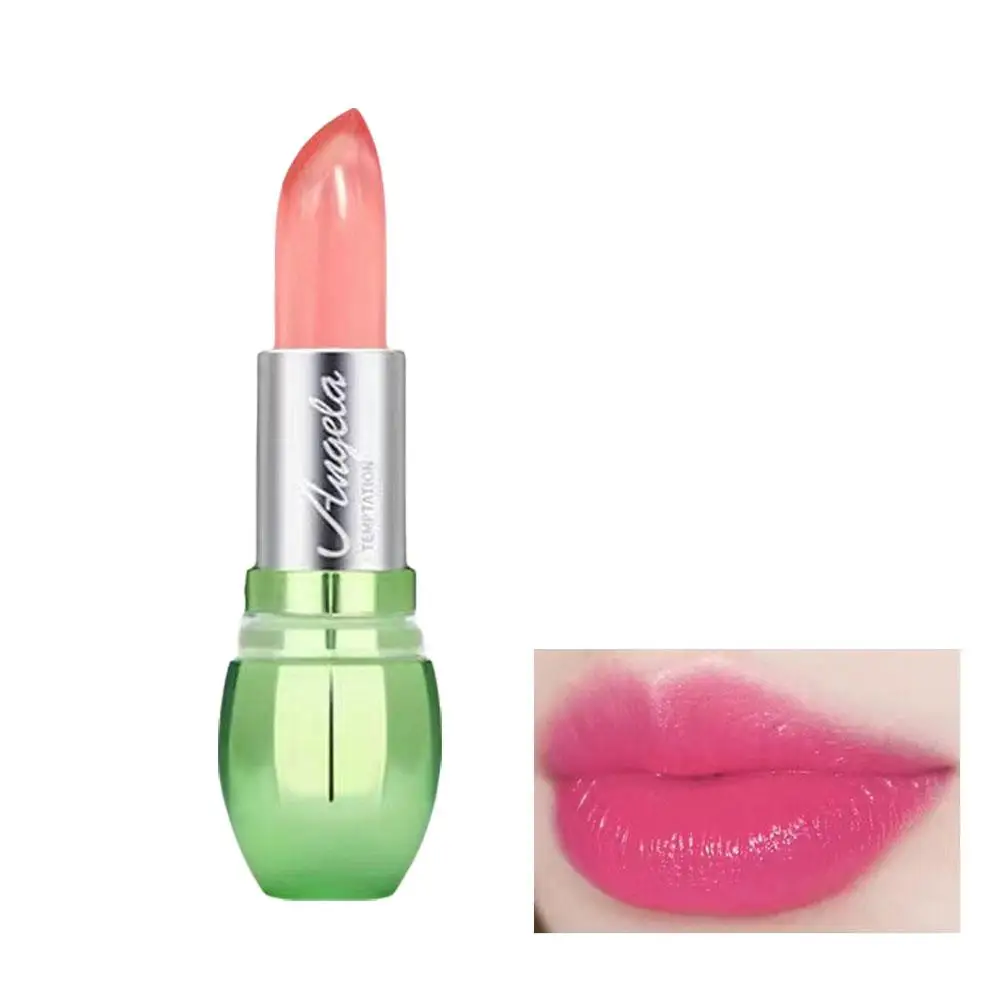 6 สี Aloe Vera เปลี่ยนสี Lip Balm Jelly Magic เปลี่ยนสีลิปสติก Girl Moisturizing Nourishing Lasting Lip Care สําหรับสาว