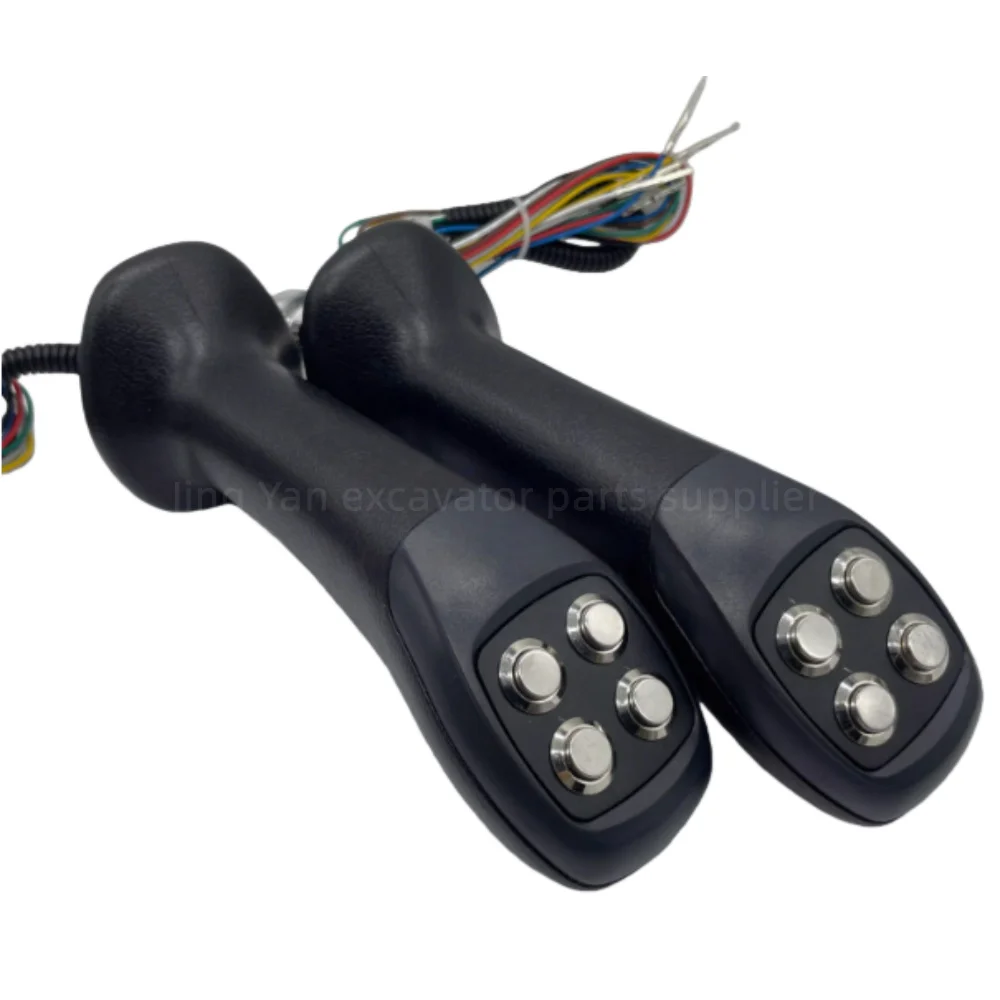 For Excavator Log Grappling Hooks Log Grabbers Log Clamps Three-button Hydraulic Electric Control Joysticks Handle Adhesive