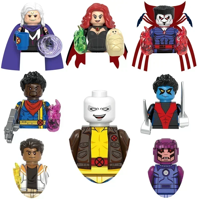 

G0167 The Avengers Magneto Sunspot Bishop Madelyne Bricks Cartoon Character building block Educational Toy Boy Birthday Present