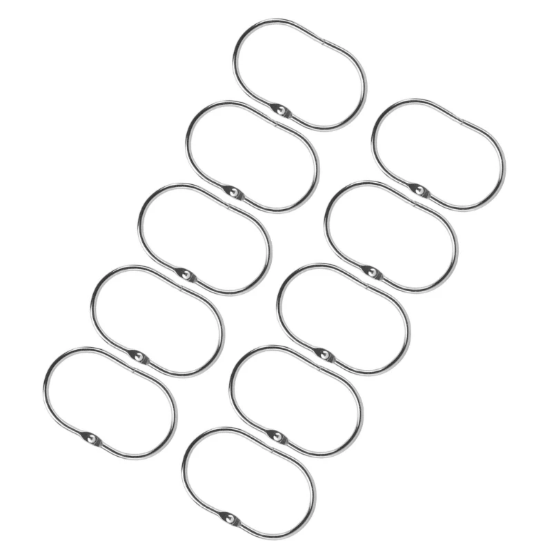 Pack of 20 Strong Metal Shower Curtain Hook Sturdy Hanger Rings for Bathroom Dropship