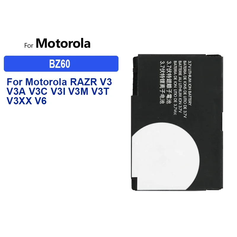 900 мАч сменный аккумулятор BZ60 для Motorola RAZR V3 V3A V3C V3I V3M V3T V3XX V6