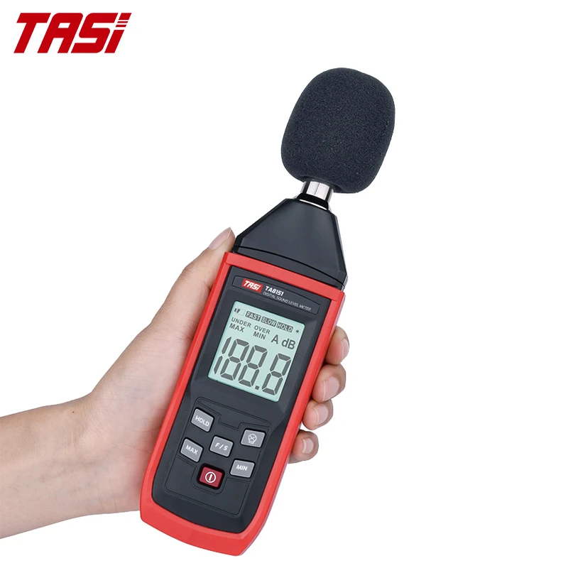 

TASI TA8151 Audio Measuring Instrument Alarm Audio Sound Level Meter LCD Volume Measuring Tool Decibel Monitoring Tester