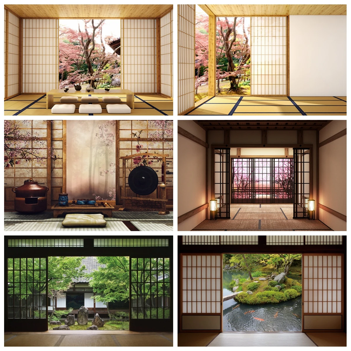 บ้านสไตล์ญี่ปุ่นฉากหลังตกแต่งภายในห้องนั่งเล่นตกแต่งทิวทัศน์สตูดิโอถ่ายภาพพื้นหลัง