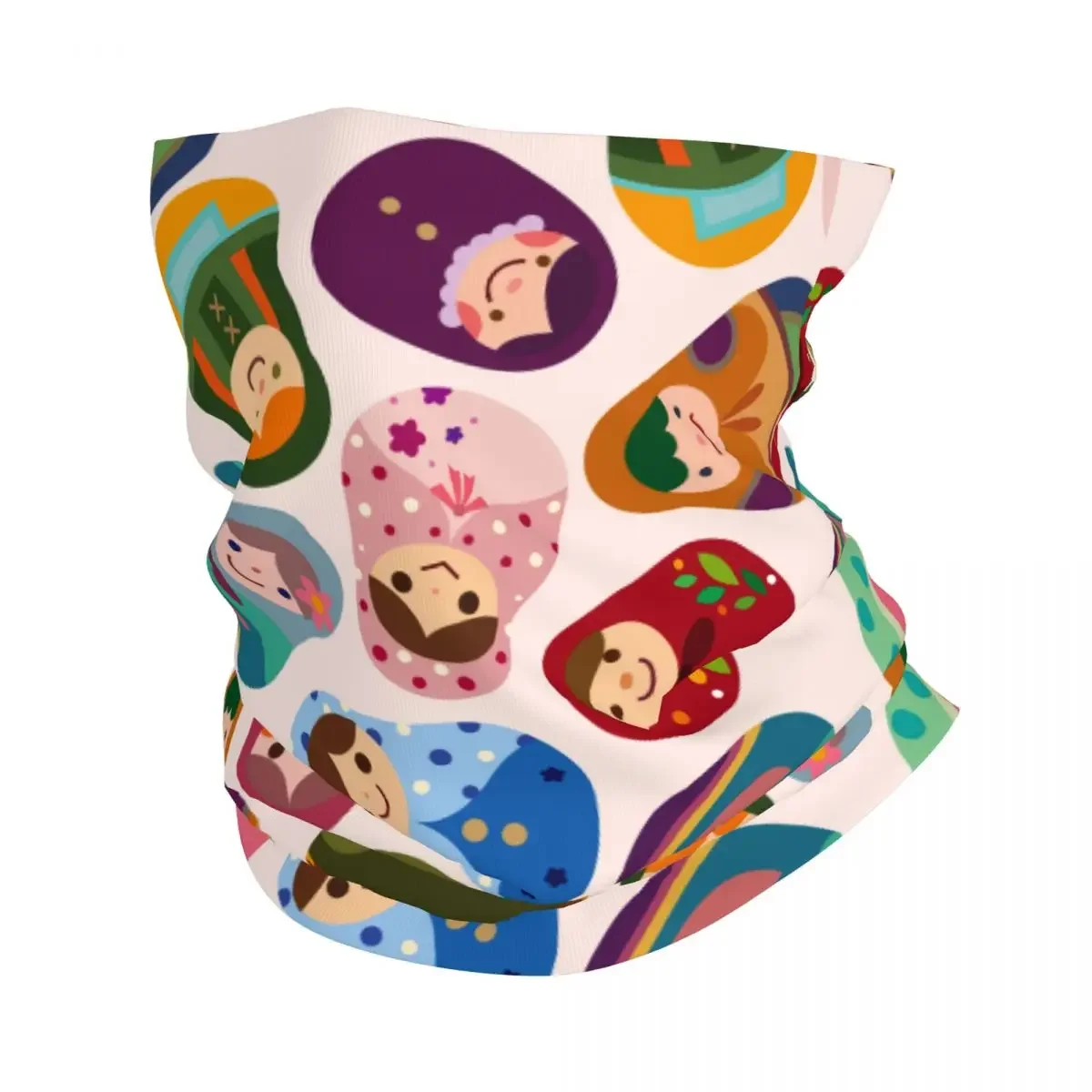 Matryoshka Russian Doll Pattern Bandana Neck Gaiter Printed Anime Plaid Balaclavas Magic Scarf Cycling Fishing Adult Windproof