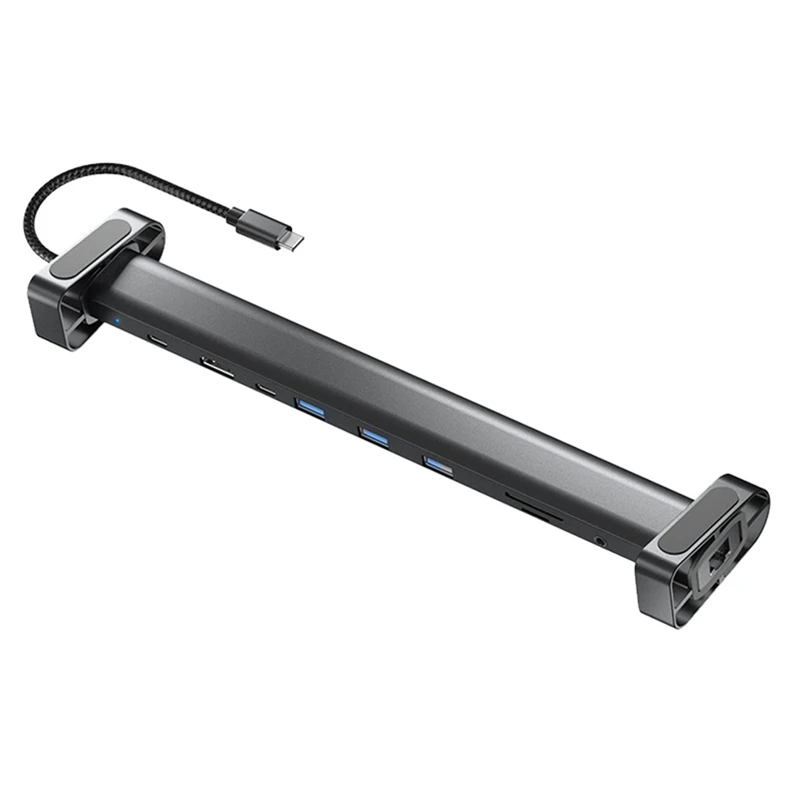 

10 In 1 USB C Hub Multiport Adapter Portable Dongle 4K PD 100W Gigabit Ethernet RJ45 Dock Station Laptop Stand USB 3.0 1 Piece