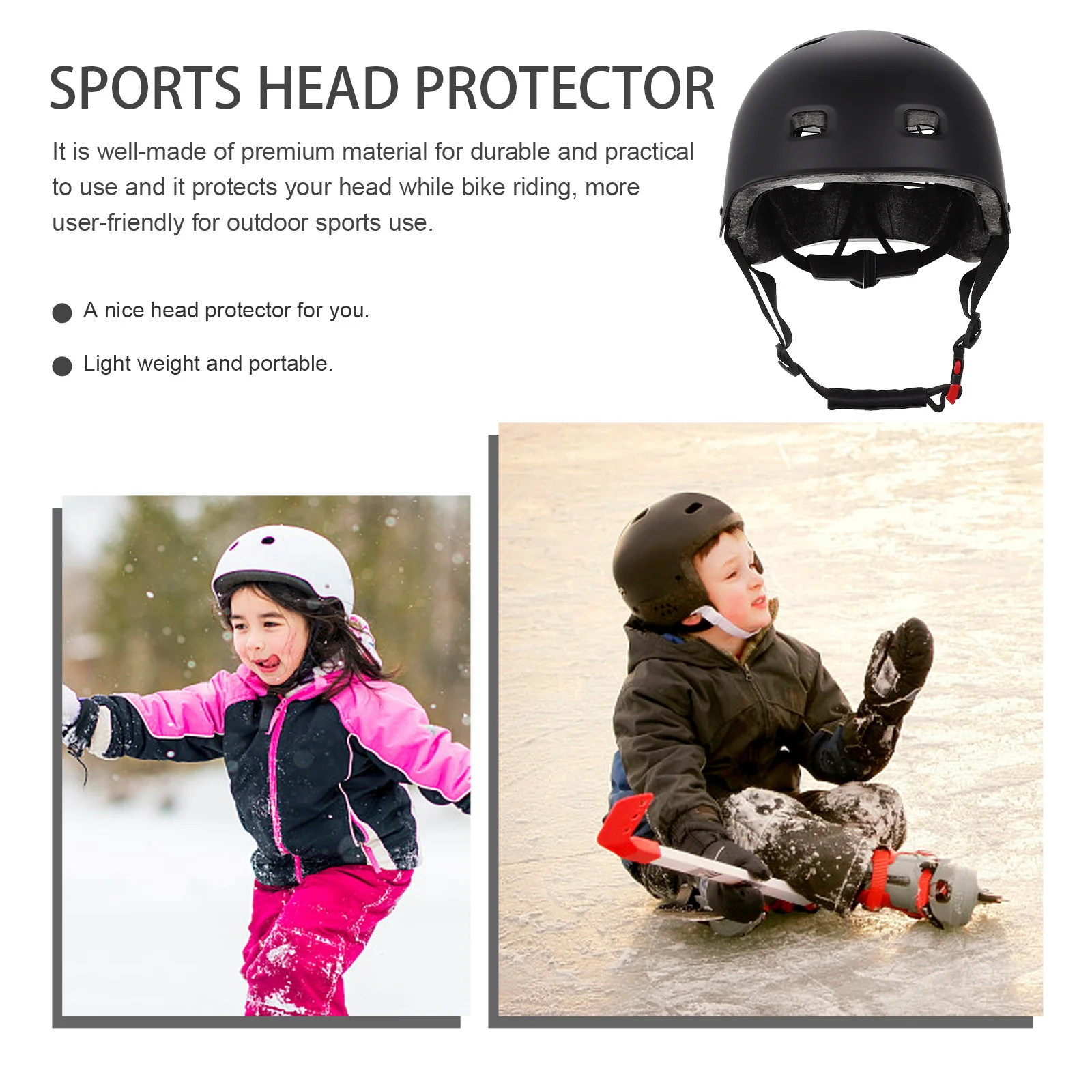 لوح تزلج للبالغين قابل للتنفس وخفيف الوزن وواقي رأس للتزلج والرياضات الخارجية وركوب الدراجات