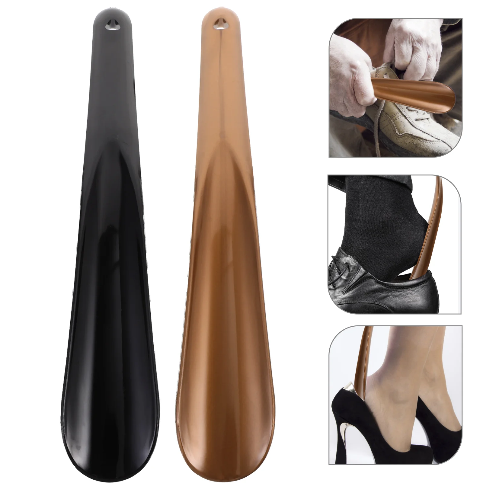 2 Pcs Wear Shoes Shoehorn Baby Heel Lifts for Women Plastic Removable Home Shoehorns