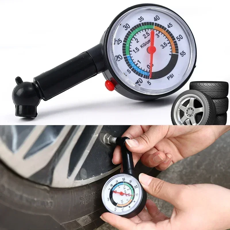 Hoge precisie analoge bandenspanningsmeter - Professionele autobandendeflatingsdetector met aanwijzer voor auto/motor/fiets - afbeelding 2