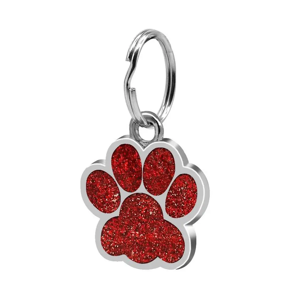 Lightweight Pet Tag Claw Shape Decorative Durable Paw ID Tag For Hiking Enamels Metal Durable Stainless Steel Dog Accessories