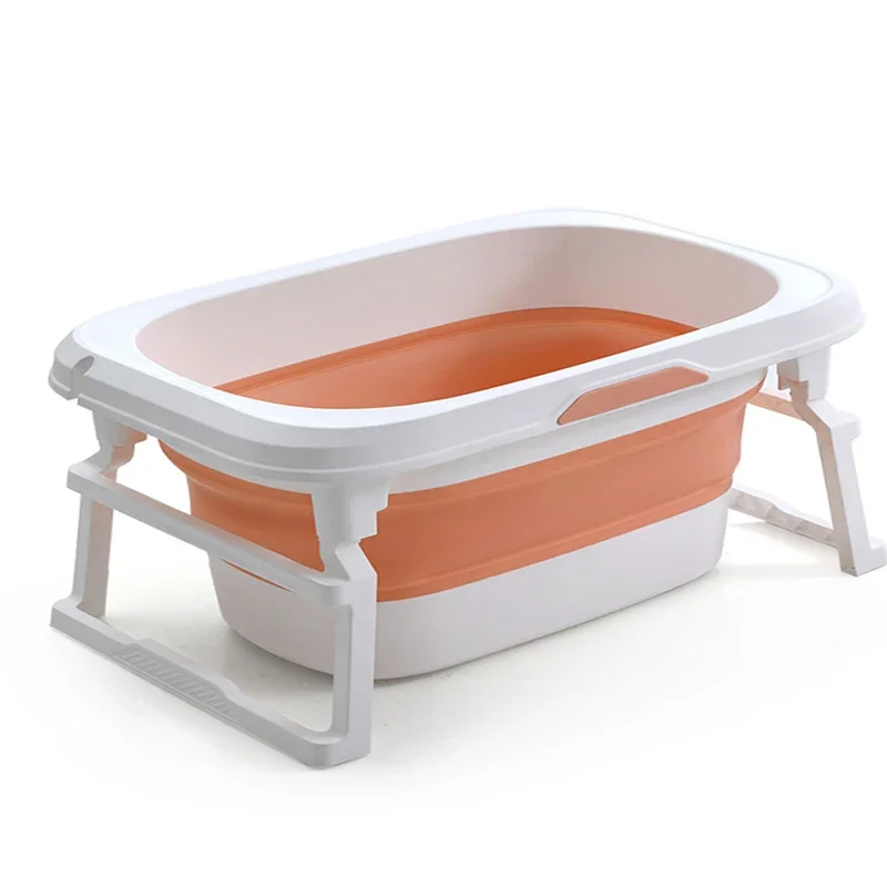 Children\'s Bath Bucket Baby Bath Bucket Folding Bath Bucket for Kids Swimming Family Bath Tub Large Baby Bath Tub Household Use