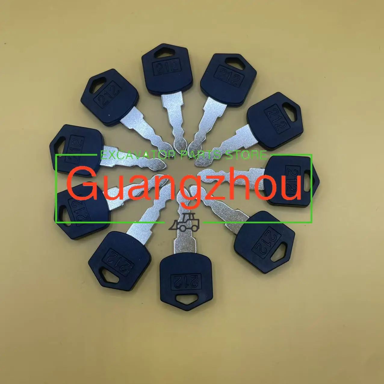 

10 шт. 212 ключ D 554212 Ключ зажигания для мини-погрузчика Doosan Daewoo вилочного погрузчика