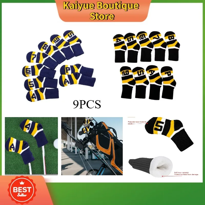 9 قطع أغطية رأس نادي الجولف العصرية والمتينة مع أرقام، ناعمة ومقاومة للخدش، مناسبة لجميع أنواع نوادي الجولف تقريبًا