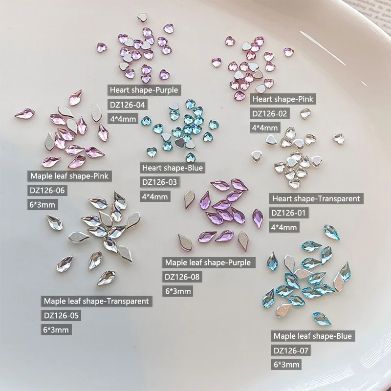 20 stuks kleurrijke glanzende nagelbedels mini 3D glitter strass nagelkunst decoratie nagelaccessoires diy manicure ontwerp decoratie