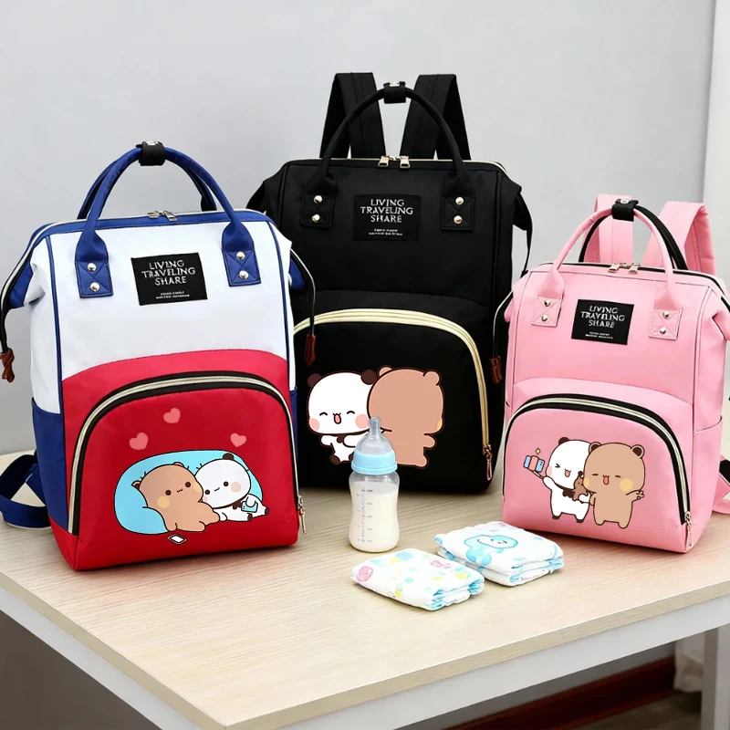 Mochila Bubu Dudu Yier Bear Panda, bolsa de gran capacidad para mamá y bebé, multifunción, impermeable, para viajes al aire libre, bolsa de pañales para el cuidado del bebé