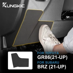 KUNGKIC Suede Sticker Protect For Subaru BRZ Toyota GR86 2021 2022 2023 2024 Driver Anti Kick Pad Accessories RHD LHD Interior