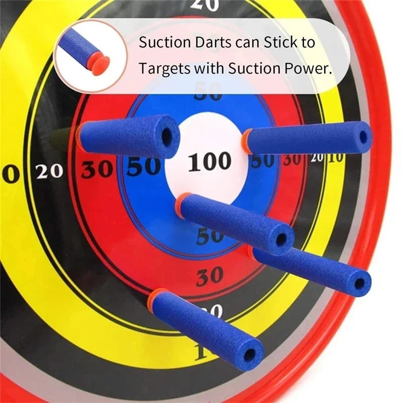 100 pçs azul otário cabeça balas 7.2cm para nerf n-strike elite série blasters espuma eva recarga dardos crianças armas de brinquedo acessórios