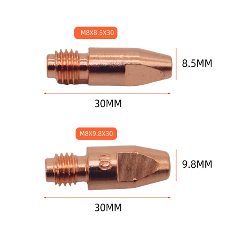 5PC 36KD Welding Torch Tips Consumables M8*30mm 0.8/1.0/1.2mm Torch Gun Contact Tips MIG/MAG Co2/Gas Welding Accessories