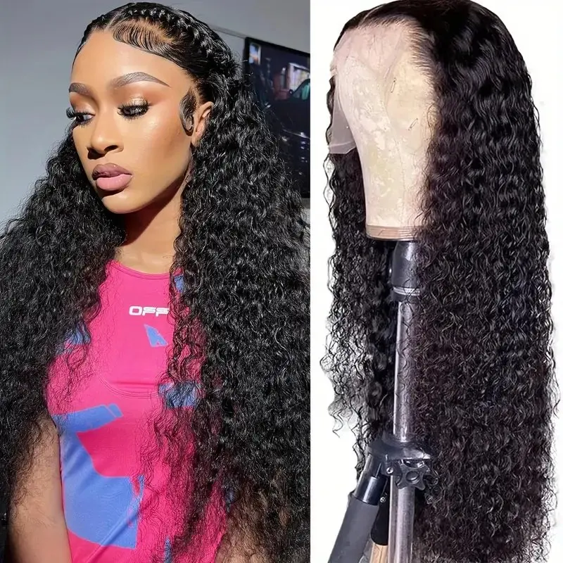 Rosabeauty 13x4 HD Lace Front Human Hair Wigs Deep Wave 250 Density 5X5 Preplucked Glueless Ready To Go Curly Wig 8 40 Inches