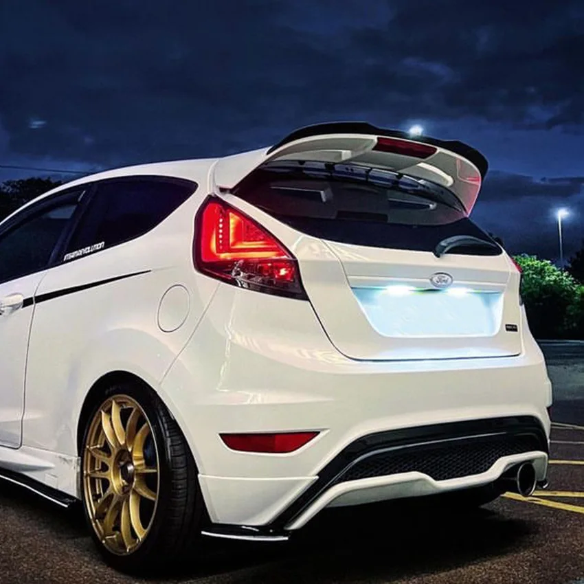 

For Ford Fiesta ST Line MK6 MK6.5 2008-2017 Gloss Black Tail Wing Fixed Wind Spoiler Rear Wing Modified Decoration Accessories