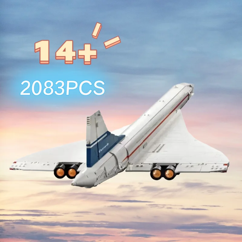 

Новый конструктор 2083 детали: Модель самолета Concorde Airbus (10318) для домашнего декора, техническая модель, развивающая игрушка, подарок на день рождения