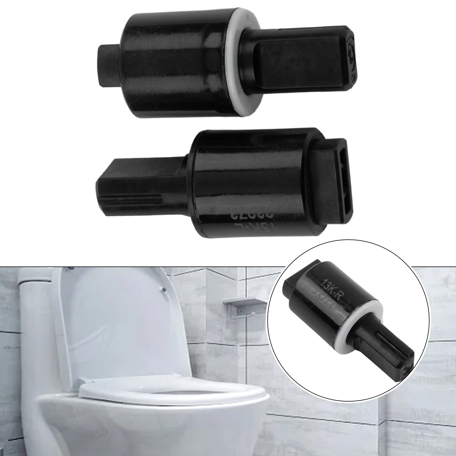 2PCS Toilet S-eat Rotary Damper Hydraulic Soft Close Rotary Damper Hinge Cover Plate Rotating Damper Gradual Lowering Connector